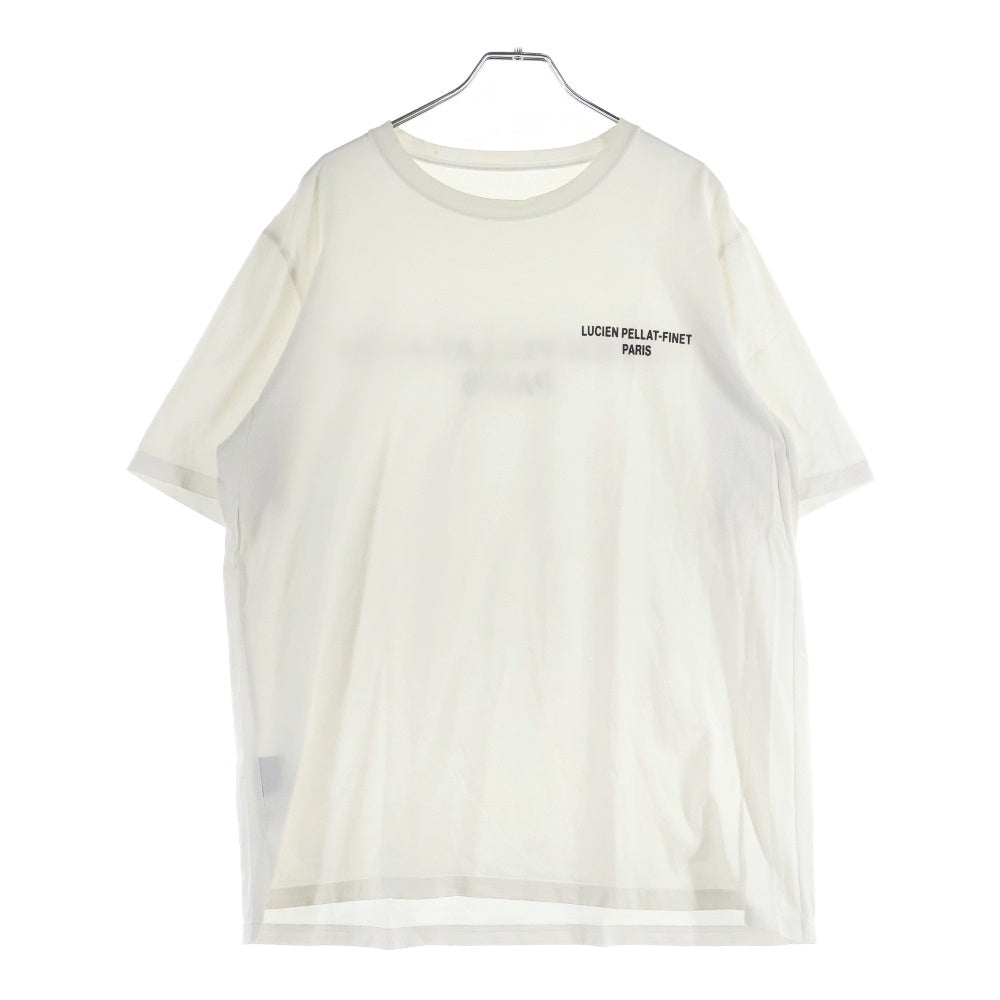 lucien pellat-finet(ルシアンペラフィネ) ロゴプリント クルーネック半袖Tシャツ カットソー ホワイト