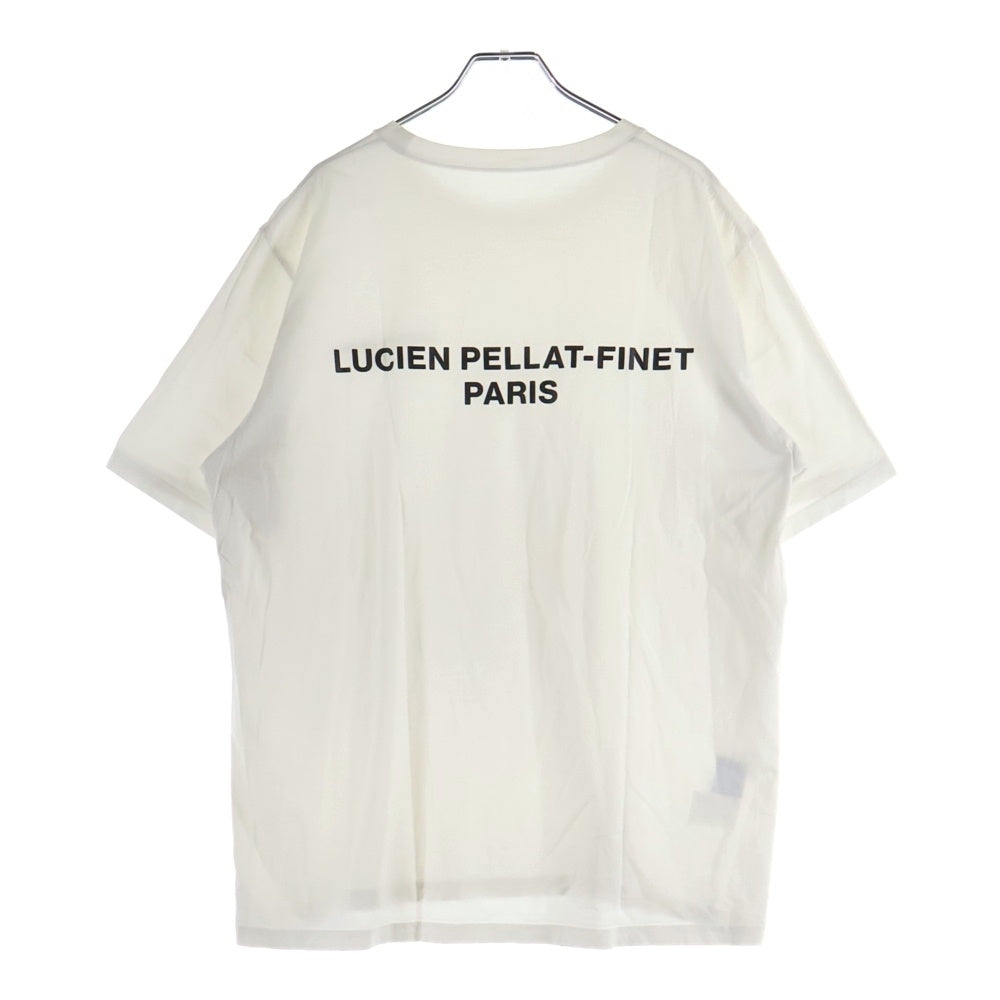 lucien pellat-finet(ルシアンペラフィネ) ロゴプリント クルーネック半袖Tシャツ カットソー ホワイト