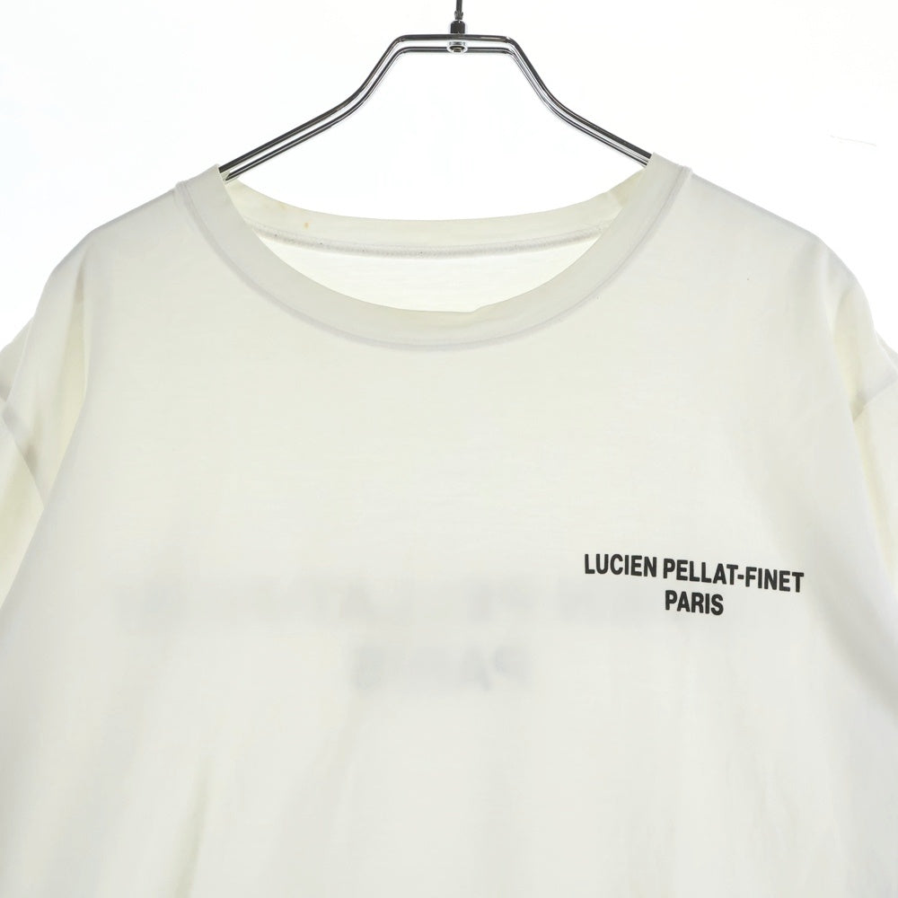 lucien pellat-finet(ルシアンペラフィネ) ロゴプリント クルーネック半袖Tシャツ カットソー ホワイト