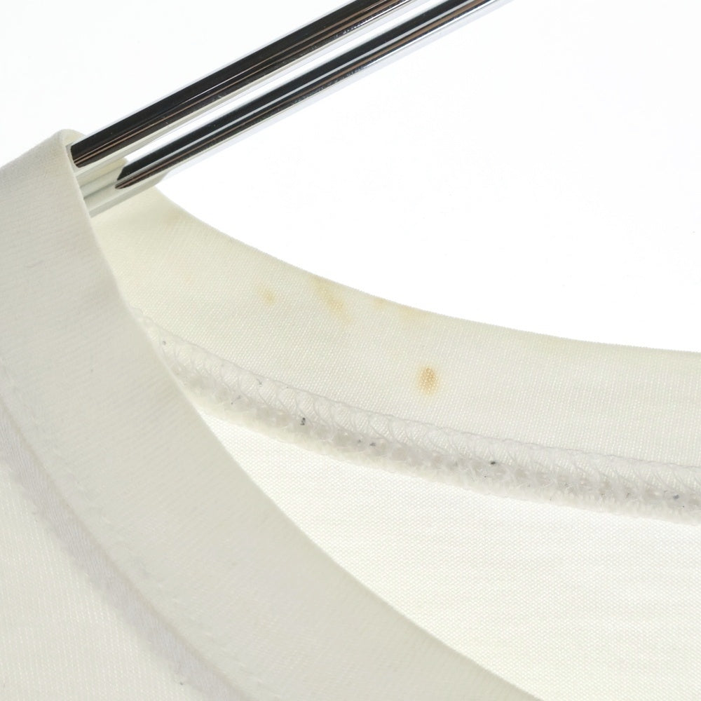 lucien pellat-finet(ルシアンペラフィネ) ロゴプリント クルーネック半袖Tシャツ カットソー ホワイト