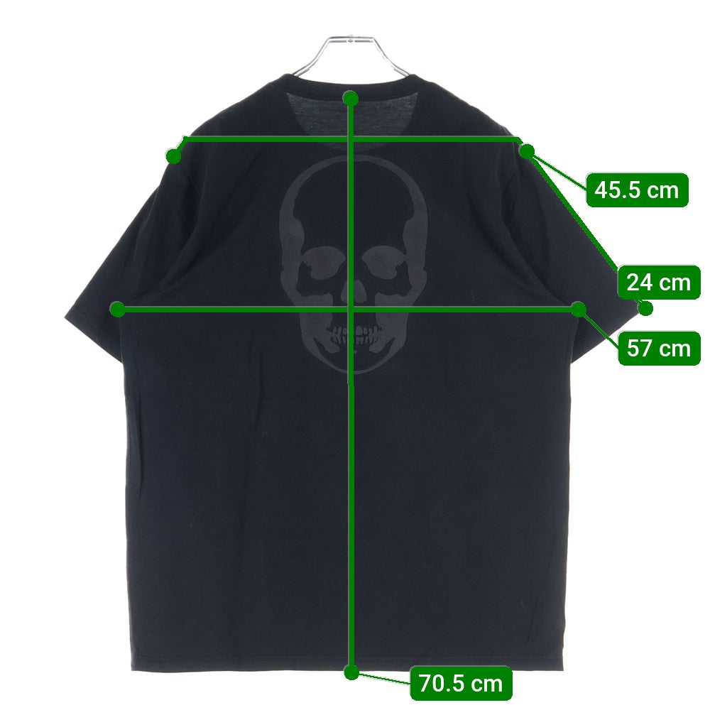 lucien pellat-finet(ルシアンペラフィネ) バックスカルプリント クルーネック半袖Tシャツ カットソー ブラック