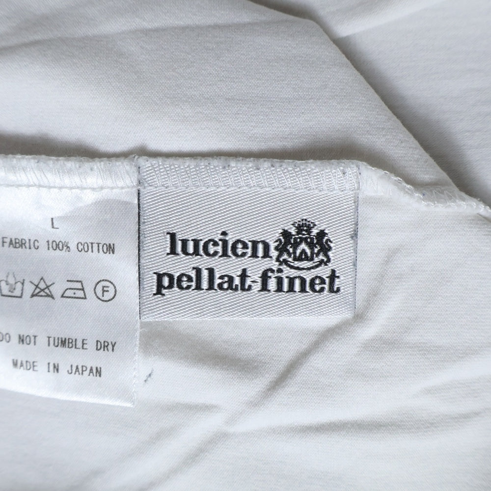 lucien pellat-finet(ルシアンペラフィネ) ラインストーン スカル クルーネック半袖Tシャツ カットソー ホワイト