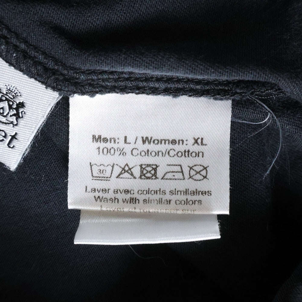 lucien pellat-finet(ルシアンペラフィネ) スカルプリント クルーネック半袖Tシャツ カットソー ブラック