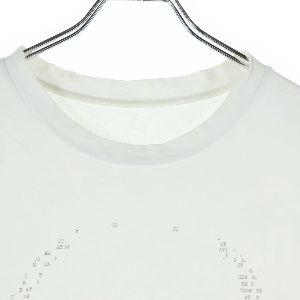 lucien pellat-finet(ルシアンペラフィネ) スカルプリント クルーネック半袖Tシャツ カットソー ホワイト