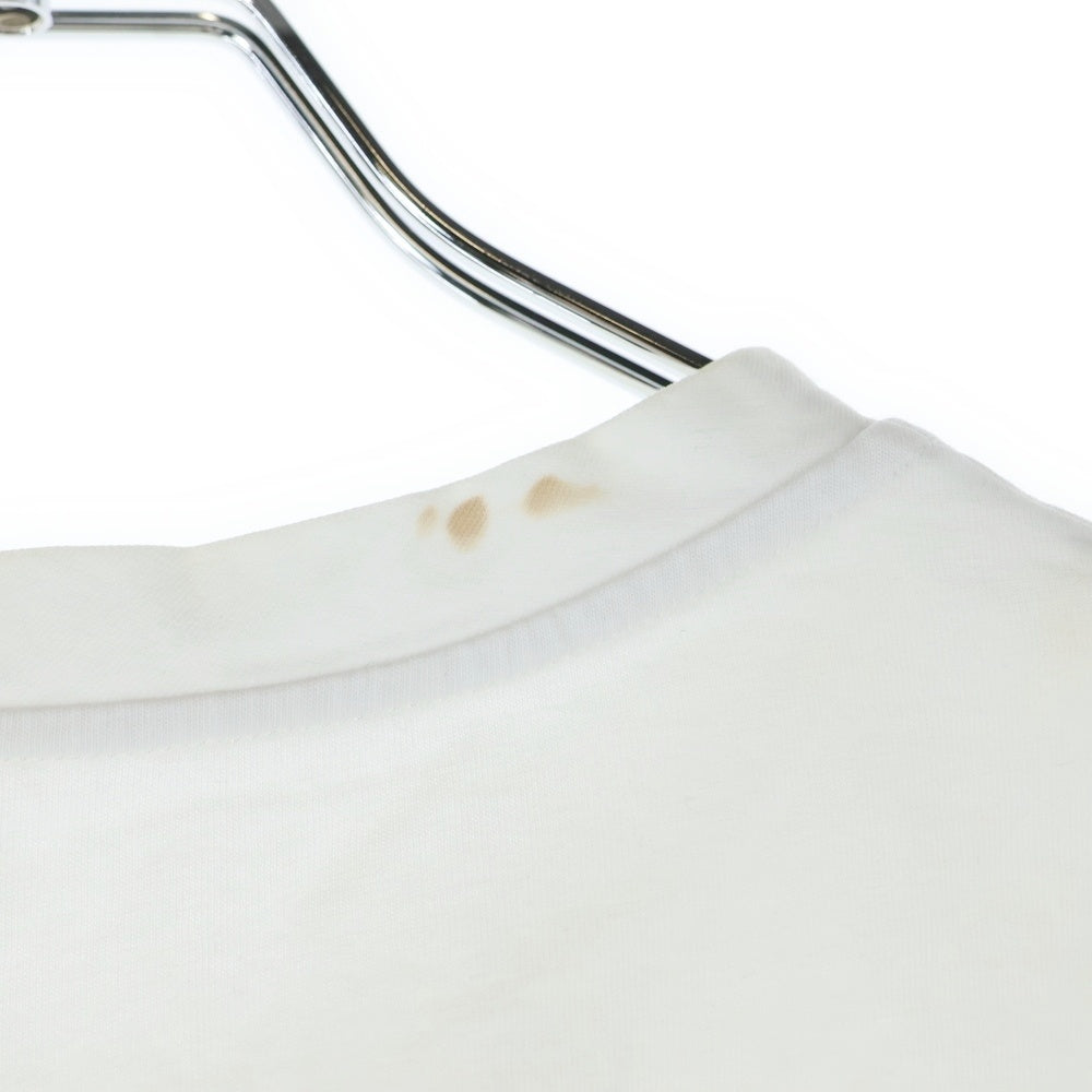 lucien pellat-finet(ルシアンペラフィネ) スカルプリント クルーネック半袖Tシャツ カットソー ホワイト