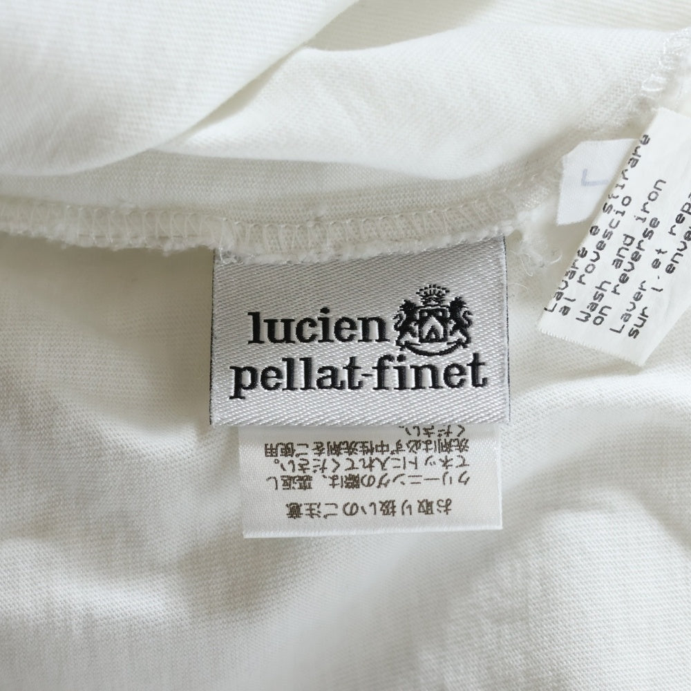 lucien pellat-finet(ルシアンペラフィネ) スカルプリント クルーネック半袖Tシャツ カットソー ホワイト