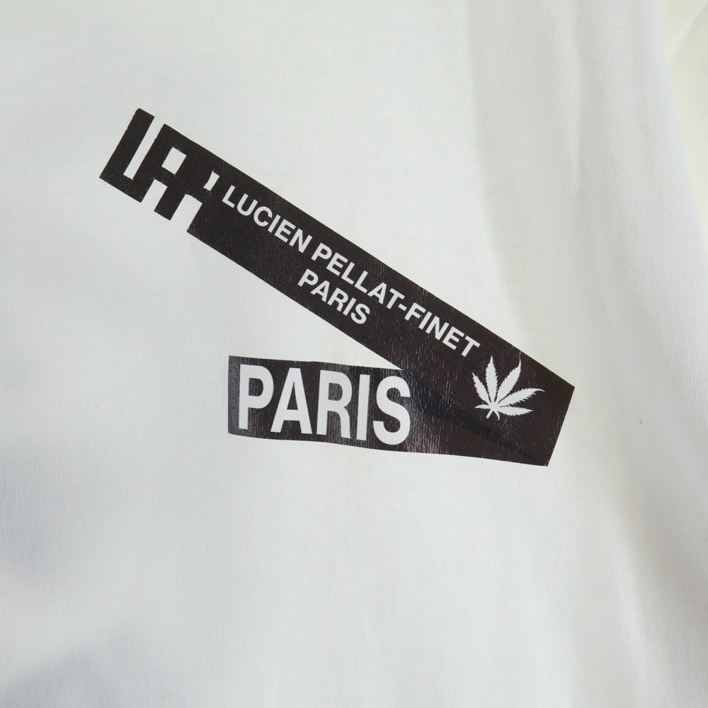 lucien pellat-finet(ルシアンペラフィネ) バックスカルプリント クルーネック半袖Tシャツ カットソー ホワイト