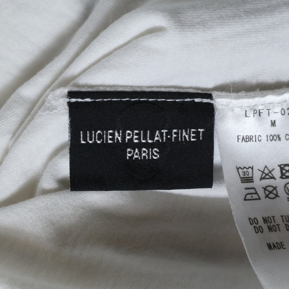 lucien pellat-finet(ルシアンペラフィネ) バックスカルプリント クルーネック半袖Tシャツ カットソー ホワイト