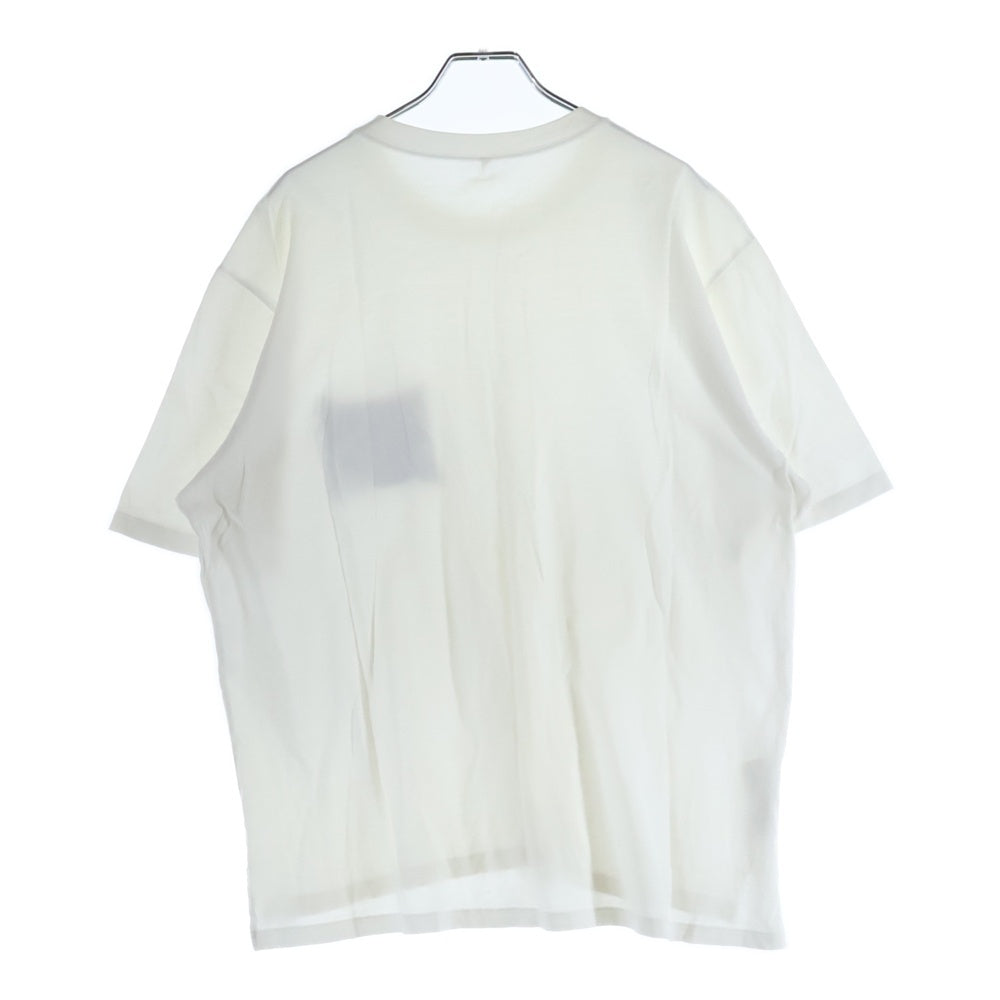 lucien pellat-finet(ルシアンペラフィネ) ポケット スカル クルーネック半袖Tシャツ カットソー ホワイト