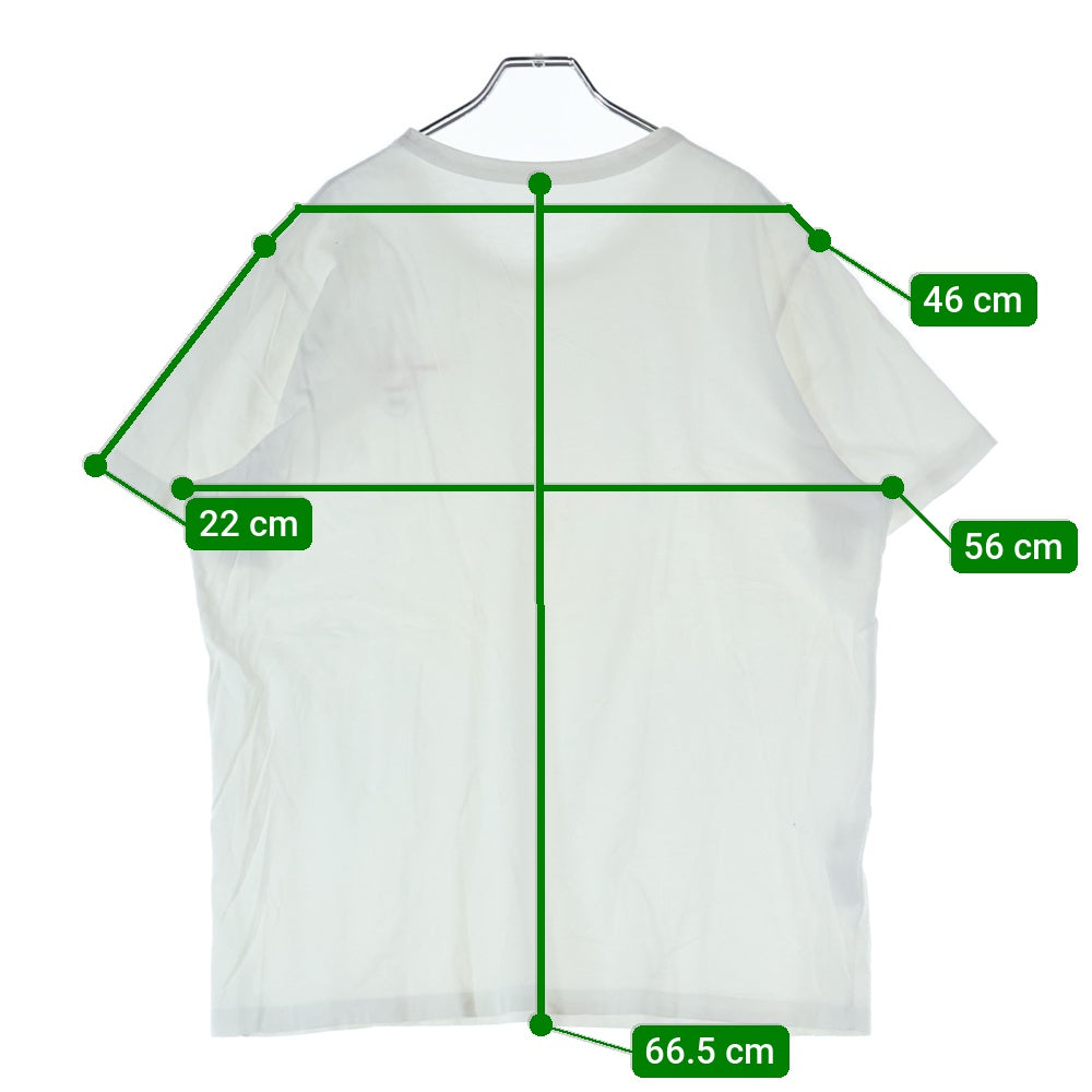 lucien pellat-finet(ルシアンペラフィネ) スカルプリント クルーネック半袖Tシャツ カットソー ホワイト