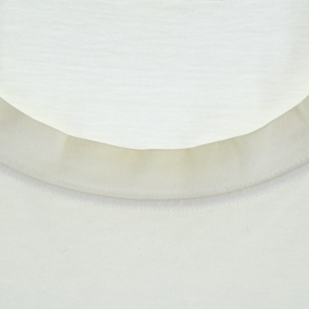 lucien pellat-finet(ルシアンペラフィネ) PARIS スカルプリント クルーネック半袖Tシャツ カットソー ホワイト