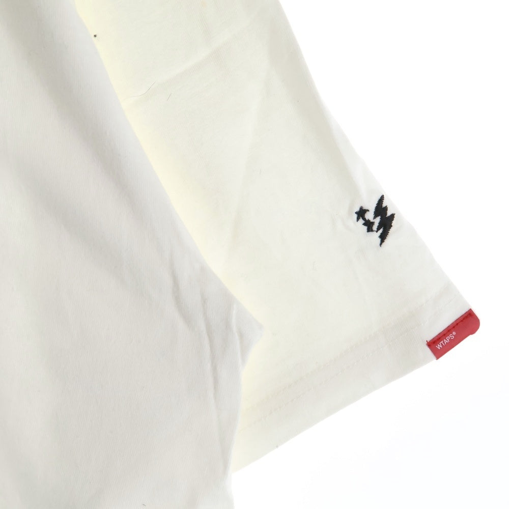 WTAPS(ダブルタップス) V-UPARMORED フロントプリント クルーネック半袖Tシャツ ホワイト