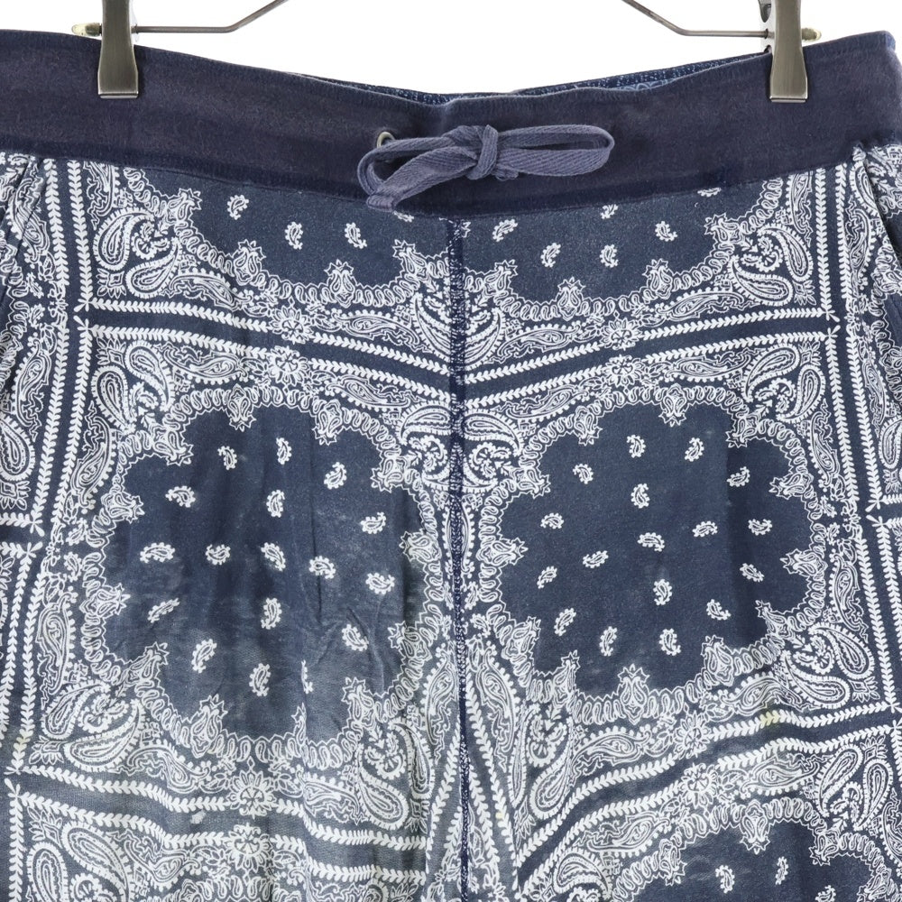 WTAPS(ダブルタップス) ペイズリー コットン スウェットハーフパンツ ネイビー