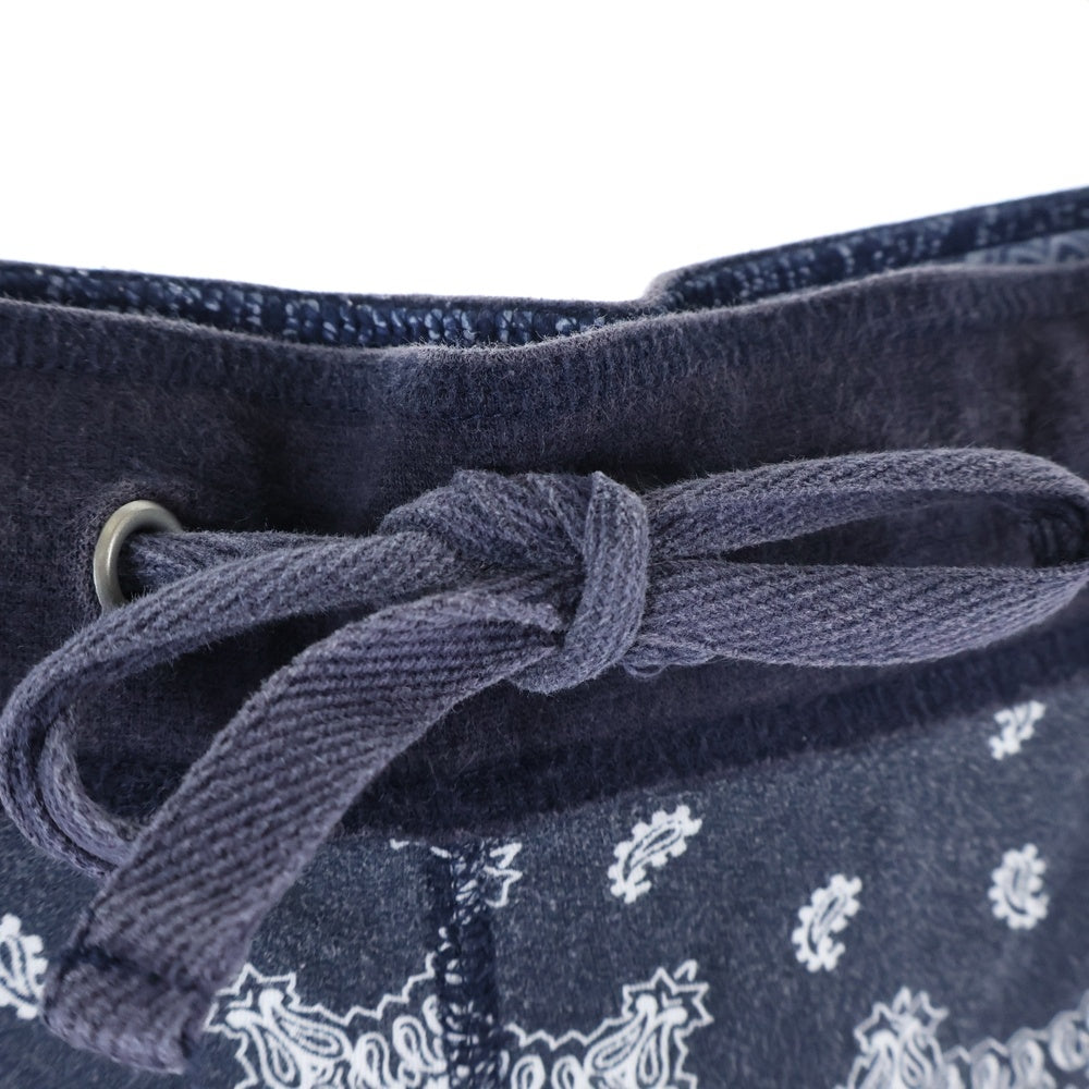 WTAPS(ダブルタップス) ペイズリー コットン スウェットハーフパンツ ネイビー