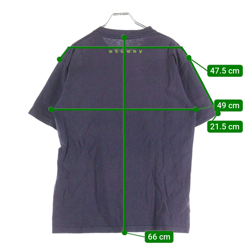 STUSSY(ステューシー) 90s シャネルロゴ 紺タグ 半袖Tシャツ カットソー ネイビー