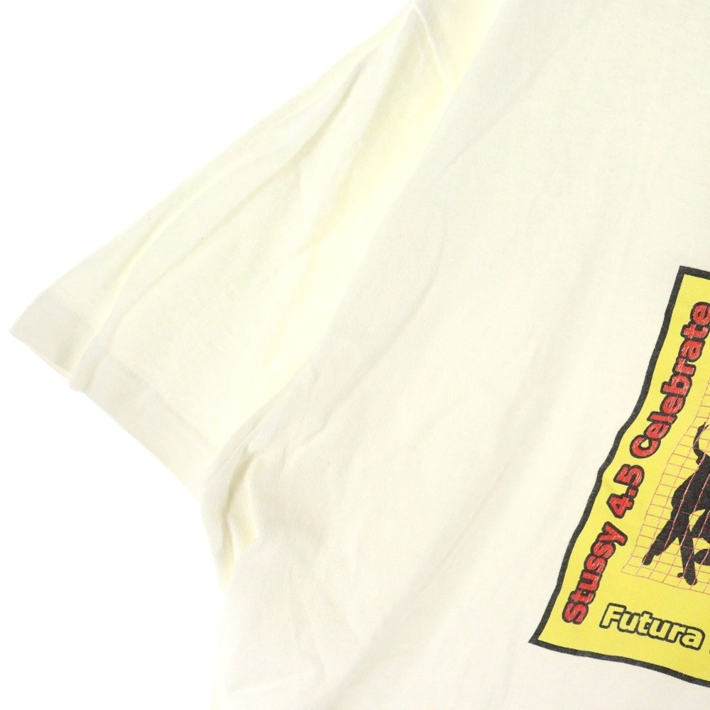STUSSY(ステューシー) 90s ×Futura Laboratories 福岡チャプト4周年記念 フロントデザイン 半袖Tシャツ カットソー ホワイト