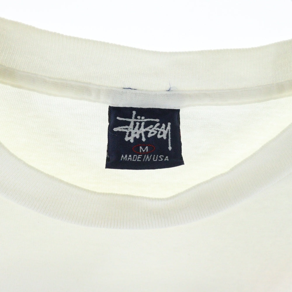 STUSSY(ステューシー) 90s ×Futura Laboratories 福岡チャプト4周年記念 フロントデザイン 半袖Tシャツ カットソー ホワイト
