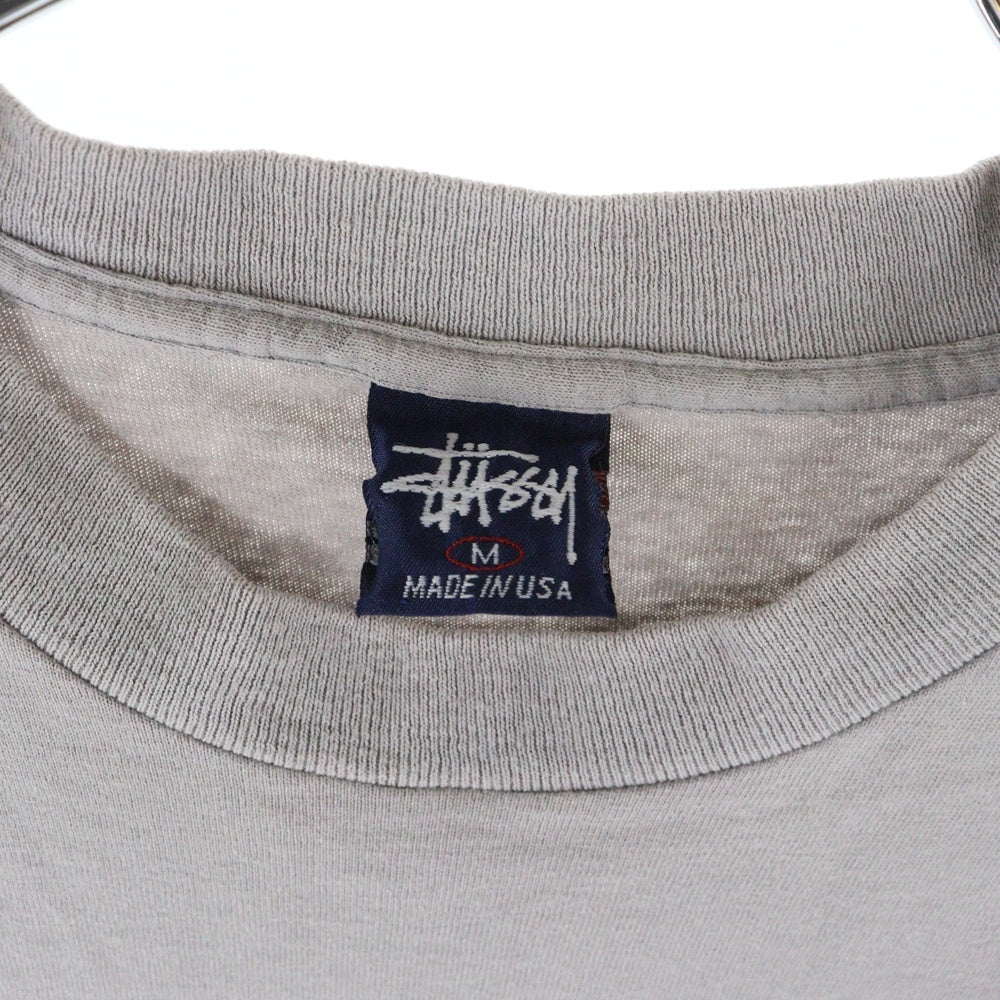 STUSSY(ステューシー) 90s Track & Field 紺タグ 半袖Tシャツ カットソー グレー
