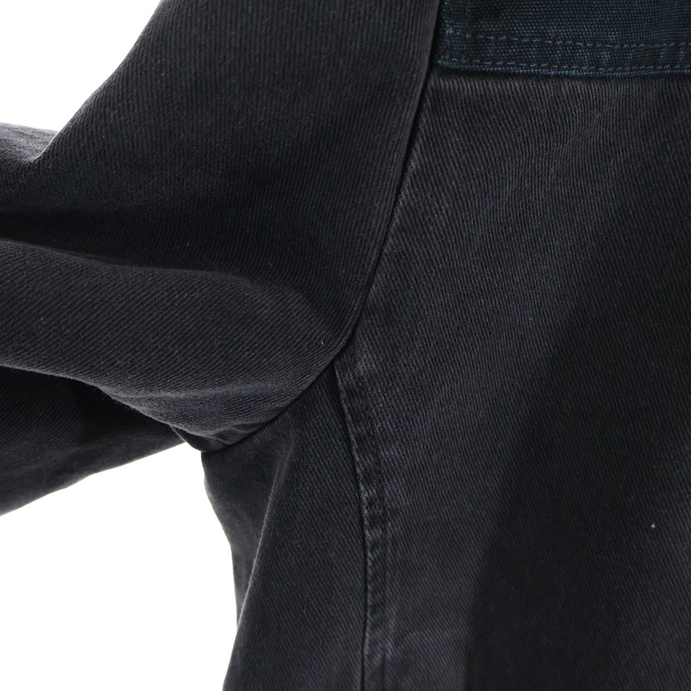 LOUIS VUITTON(ルイヴィトン) 24SS モノグラム デニム ラクーンファー フーデッド 中綿 ジップアップ ジャケット ブラック RM241M CCU HQA05W