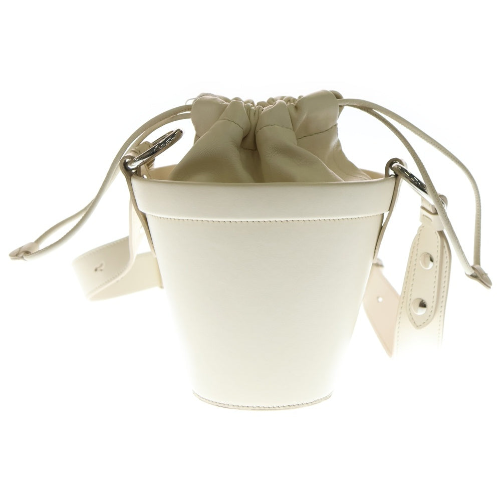 Maison Margiela(メゾンマルジェラ) Bucket Mini Bag 4ステッチ パテント コンビレザー バケット ミニ ショルダーバッグ アイボリー SB1WG0069