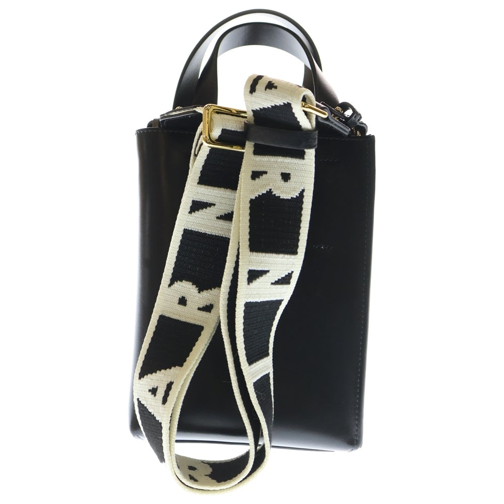 MARNI(マルニ) MUSEO ナノバッグ カーフレザー 2WAY ミニポシェット ブラック SHMP0050U0