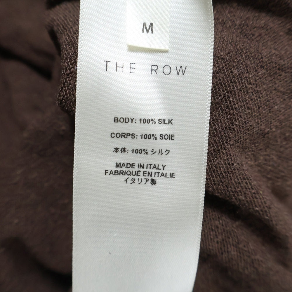 THE ROW(ザロウ) Stafford シルク ニット ポロシャツ ブラウン 911 Y901