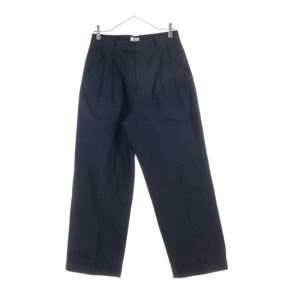 BED J.W. FORD(ベッドフォード) 24SS COTTON TWO-TUCK PANTS コットン2タックパンツ ブラック 24SS-B-PT06