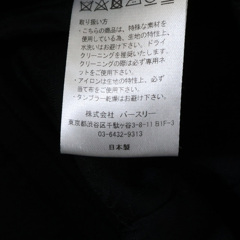 BED J.W. FORD(ベッドフォード) 24SS COTTON TWO-TUCK PANTS コットン2タックパンツ ブラック 24SS-B-PT06