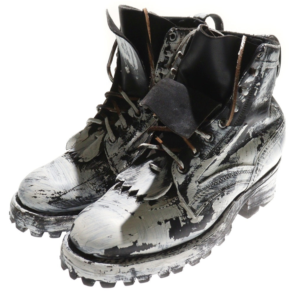 Maison Martin Margiela(メゾンマルタンマルジェラ) SIERRA BOOTS シエラブーツ ペイント加工 ブラック/ホワイト S58WU0421 P8192