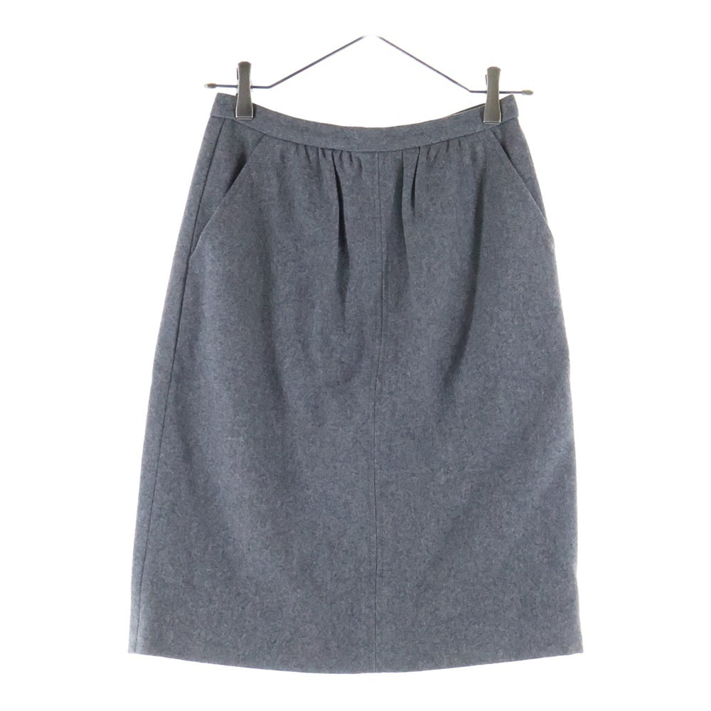 DOLCE & GABBANA(ドルチェアンドガッバーナ) ウール 裏地レオパードスカート レディース グレー