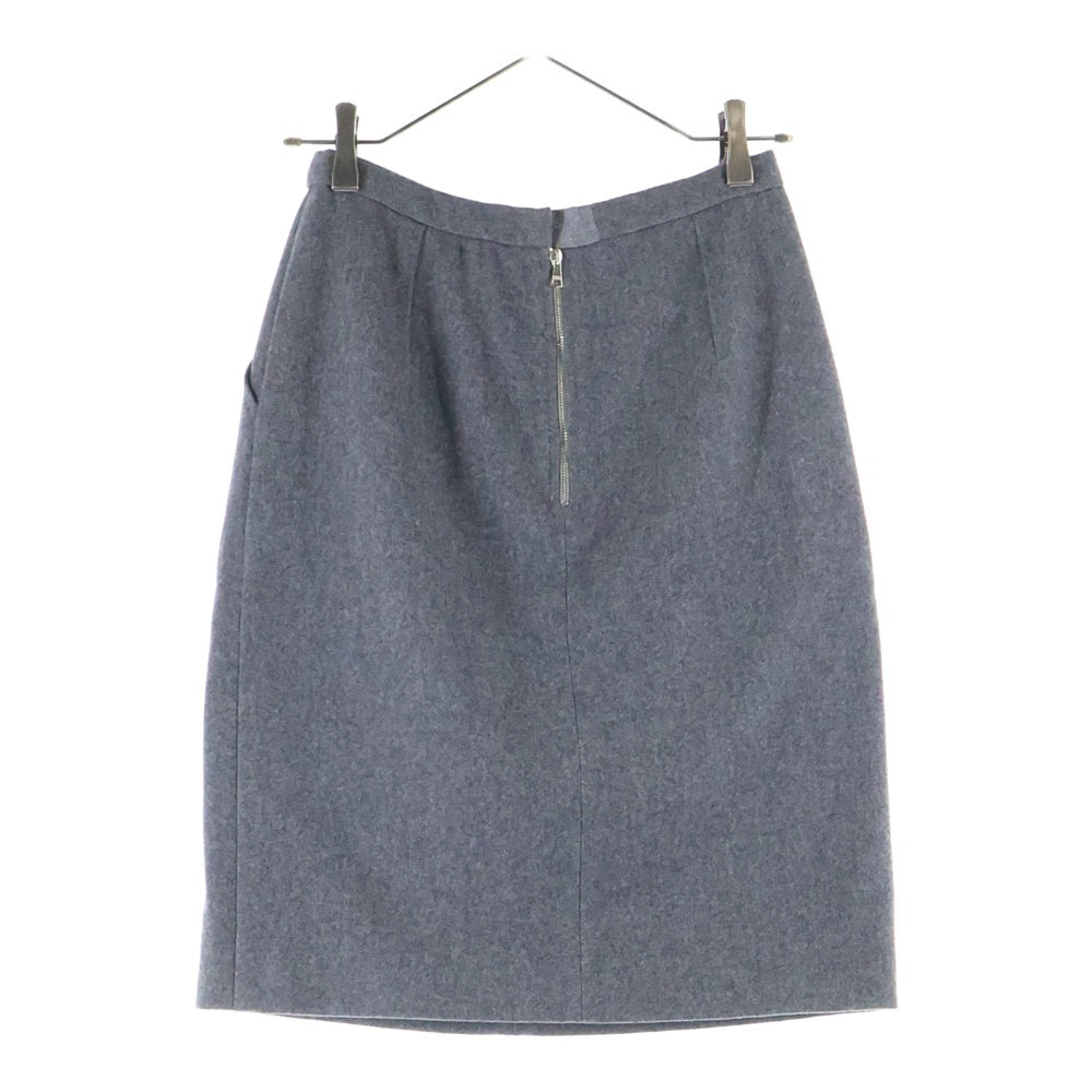 DOLCE & GABBANA(ドルチェアンドガッバーナ) ウール 裏地レオパードスカート レディース グレー