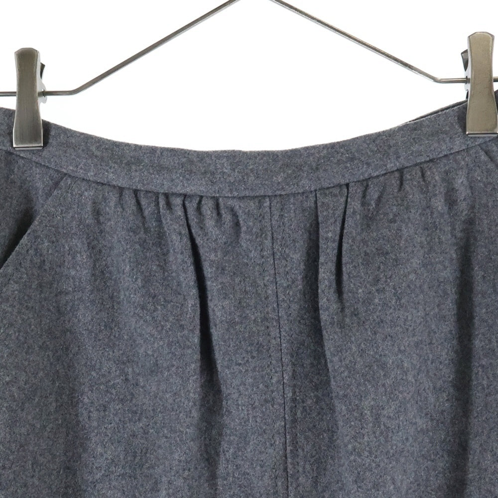 DOLCE & GABBANA(ドルチェアンドガッバーナ) ウール 裏地レオパードスカート レディース グレー