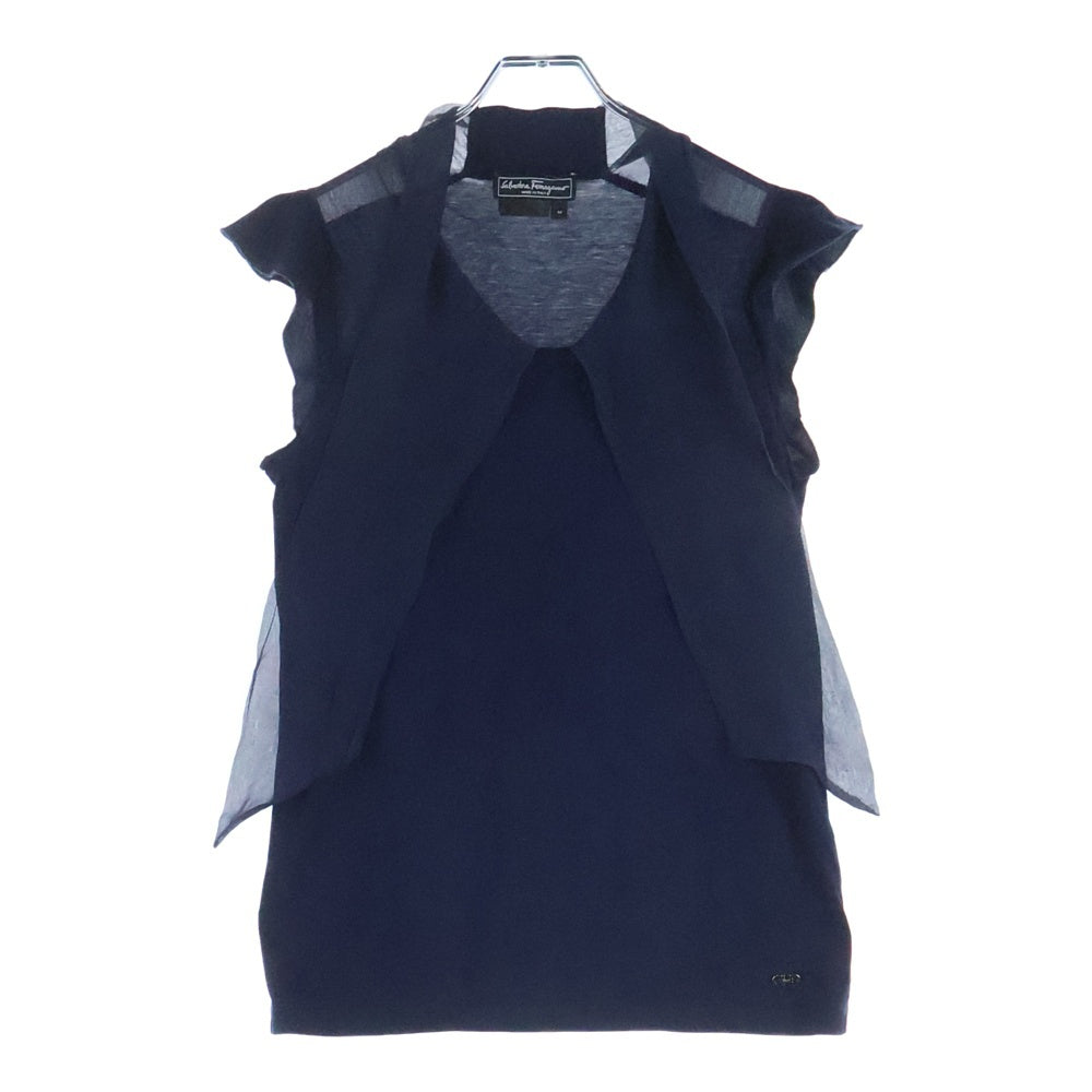 Salvatore Ferragamo(サルヴァトーレ フェラガモ) ノースリーブ ブラウス レディース ネイビー