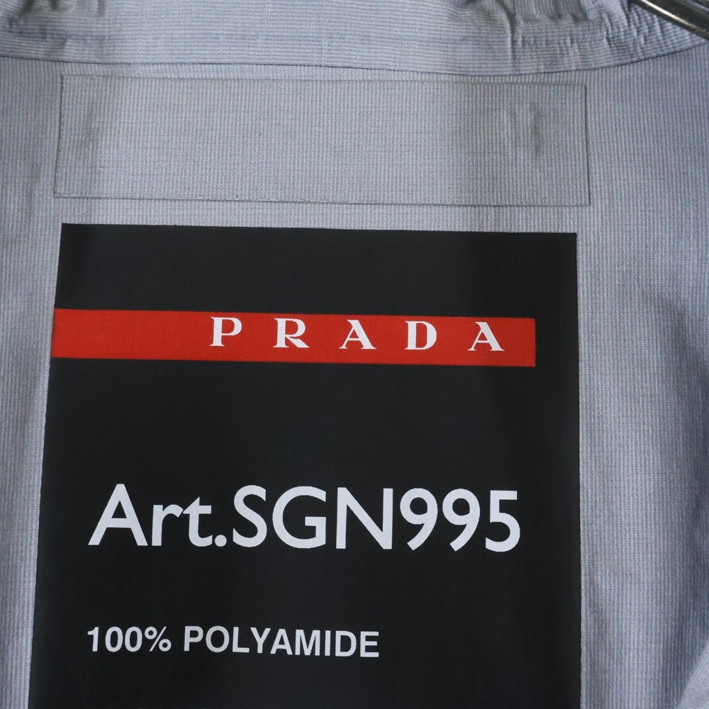 PRADA SPORT(プラダ スポーツ) Linea Rossa リネアロッサ ロゴ フード付き ナイロンベスト ブラック SGN995 S182 1SYD