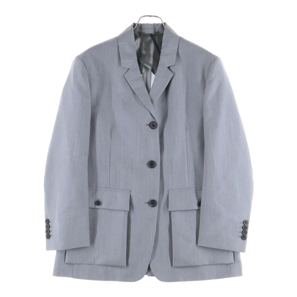 PRADA(プラダ) Grey Mohair Blend Blazer キッドモヘアシングル