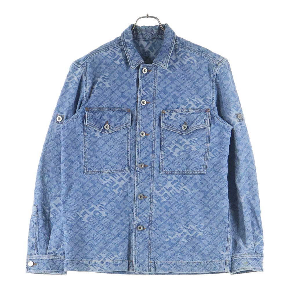 DIESEL(ディーゼル) 18AW D-Late All Over Logo Oversized Denim Jacket デニムジャケット ブルー