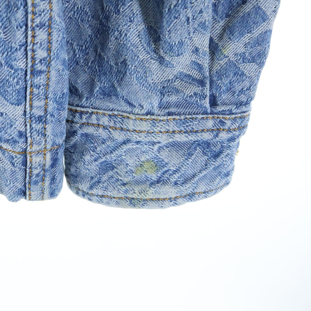 DIESEL(ディーゼル) 18AW D-Late All Over Logo Oversized Denim Jacket デニムジャケット ブルー