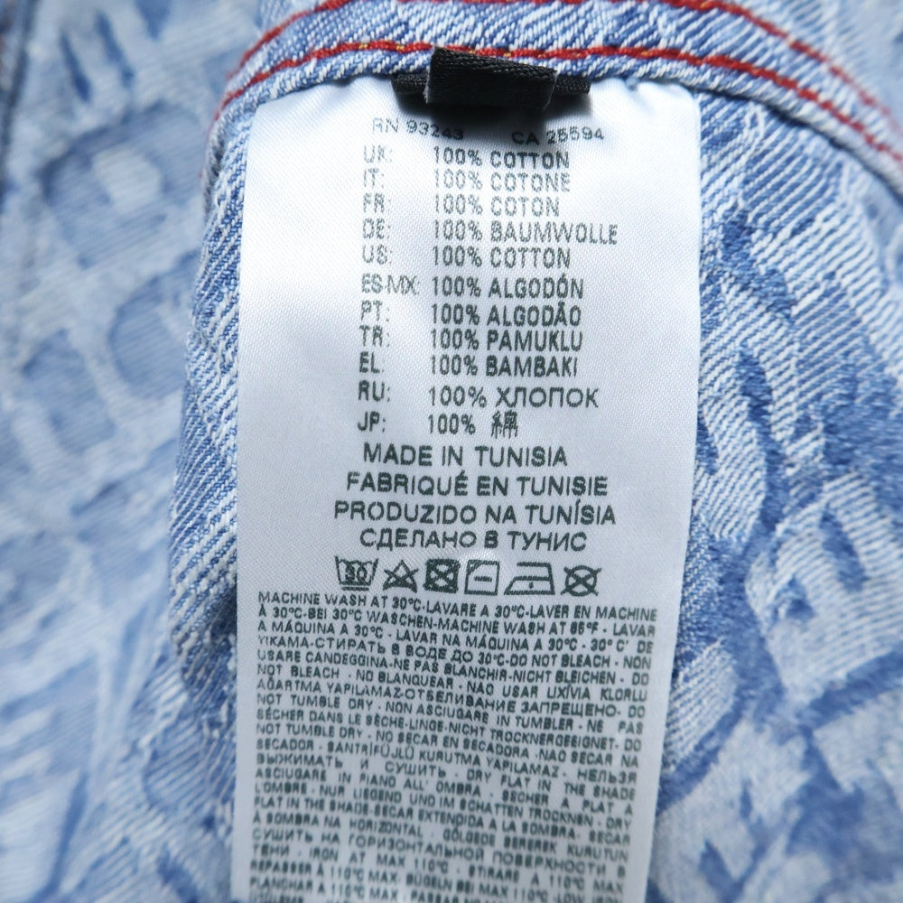 DIESEL(ディーゼル) 18AW D-Late All Over Logo Oversized Denim Jacket デニムジャケット ブルー