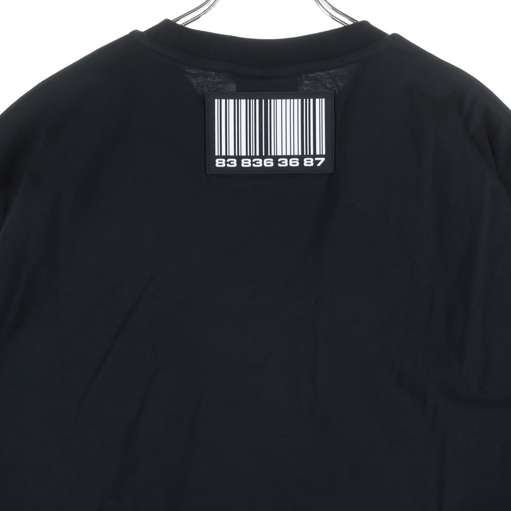 VTMNTS(ブイティーエムエヌティーエス) ラバーロゴ 半袖Tシャツ カットソー VL16TR120L ブラック