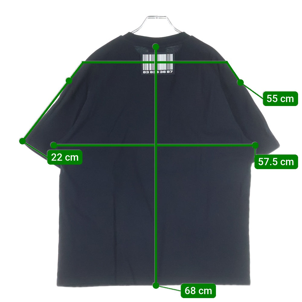VTMNTS(ブイティーエムエヌティーエス) ラバーロゴ 半袖Tシャツ カットソー VL16TR120L ブラック