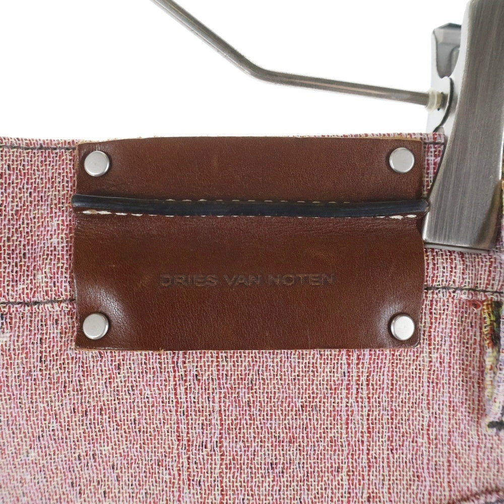 DRIES VAN NOTEN(ドリスヴァンノッテン) ジャカードワイドレッグパンツ 232-120 ピンク