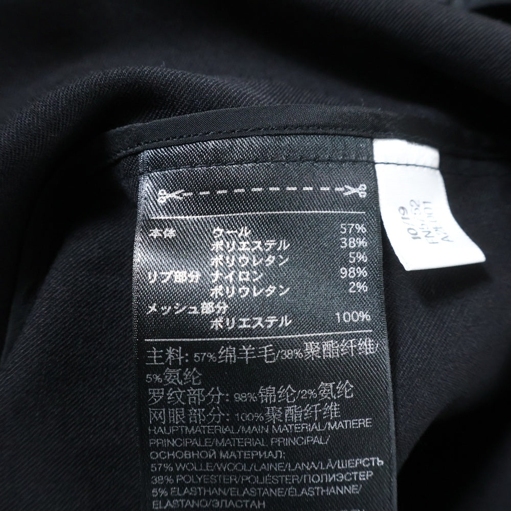 Y-3(ワイスリー) M CRFT 3STP LONG TRACK TOP FN5752 ウール ジップアップロングジャケット ブラック