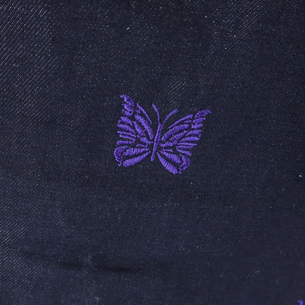 Needles(ニードルス) Rigid Straight Jeans KP149 リジッド ストレートジーンズ パピヨン刺繍デニムパンツ インディゴ