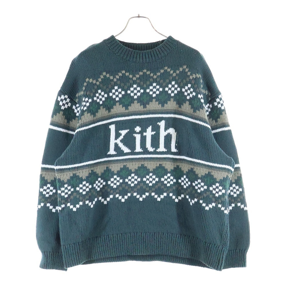 KITH(キス) Kithmas Fairisle Sweater キスマス フェアアイル ニット グリーン