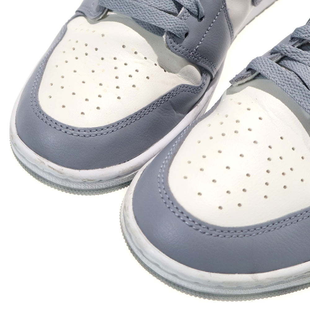 NIKE(ナイキ) WMNS AIR JORDAN 1 MID ウィメンズ エアジョーダン 1 ミッドカットスニーカー グレー/ホワイト US11.5/28.5cm BQ6472-115 レディース