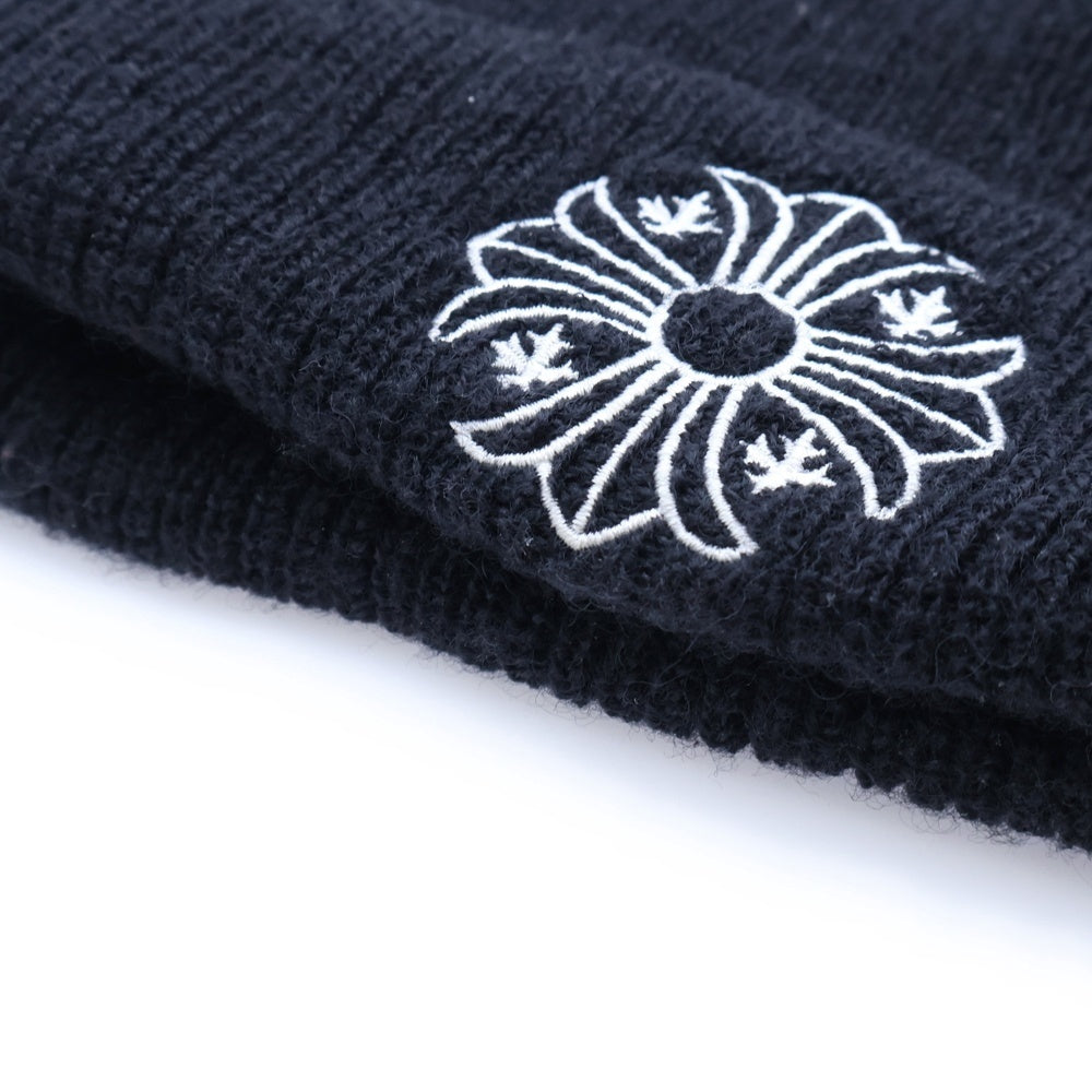 CHROME HEARTS(クロムハーツ) WOOL WATCH CAP CHプラス刺繍ウールビーニー ニットキャップ ニット帽 ブラック