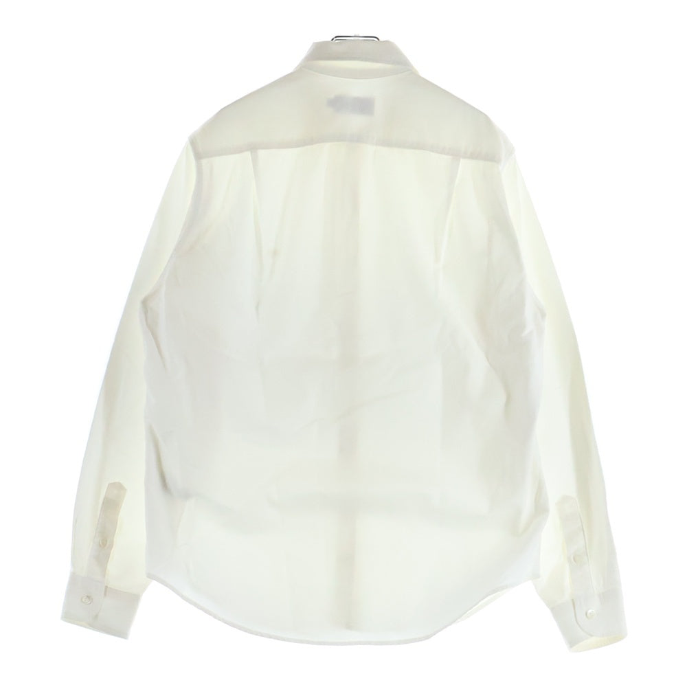 MAISON KITSUNE(メゾンキツネ) ロゴ刺繍 長袖シャツ KMH30010 ホワイト