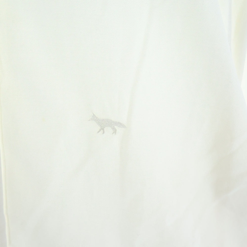 MAISON KITSUNE(メゾンキツネ) ロゴ刺繍 長袖シャツ KMH30010 ホワイト