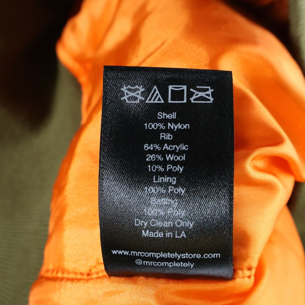 MR.COMPLETELY(ミスターコンプリートリー) Bomber Jacket フラッグストラップ ボンバージャケット カモフラ