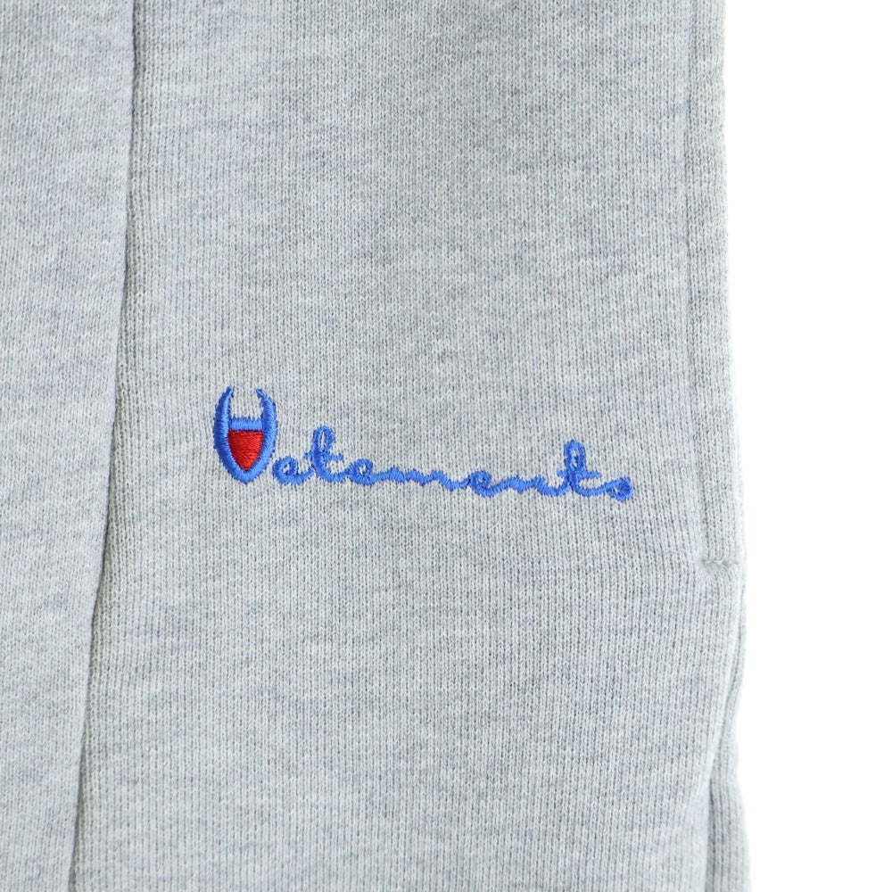 VETEMENTS(ヴェトモン) 16SS ×Champion Sweat Pants SS16PA8 再構築スウェットパンツ グレー